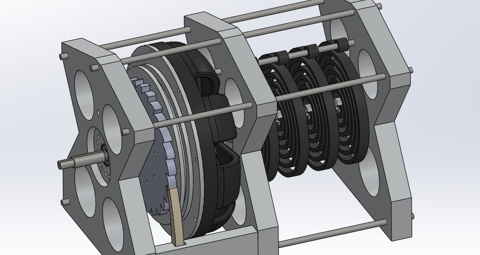 3D Assembly (CAD) of Planetary Gear Mechanical Battery